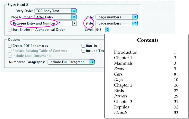 how to make a table of contents in adobe reader